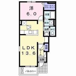 カンパーニュメゾン風雅　Ｂの物件間取画像